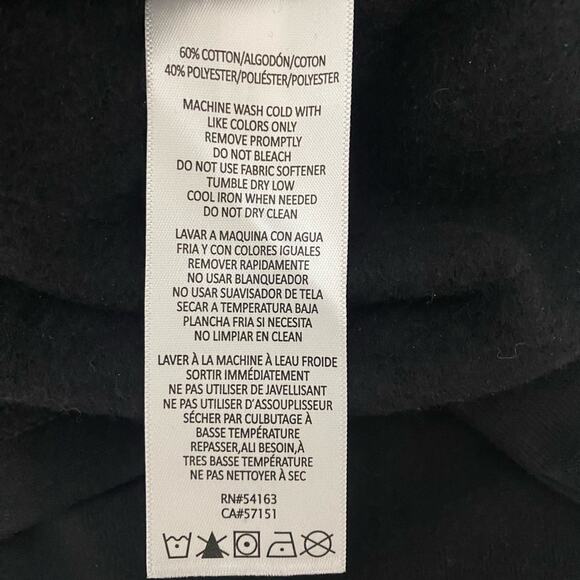 Calvin Klein LS Black Fleece Performance Cropped Sweatshirt NEW Size M - Picture 6 of 6